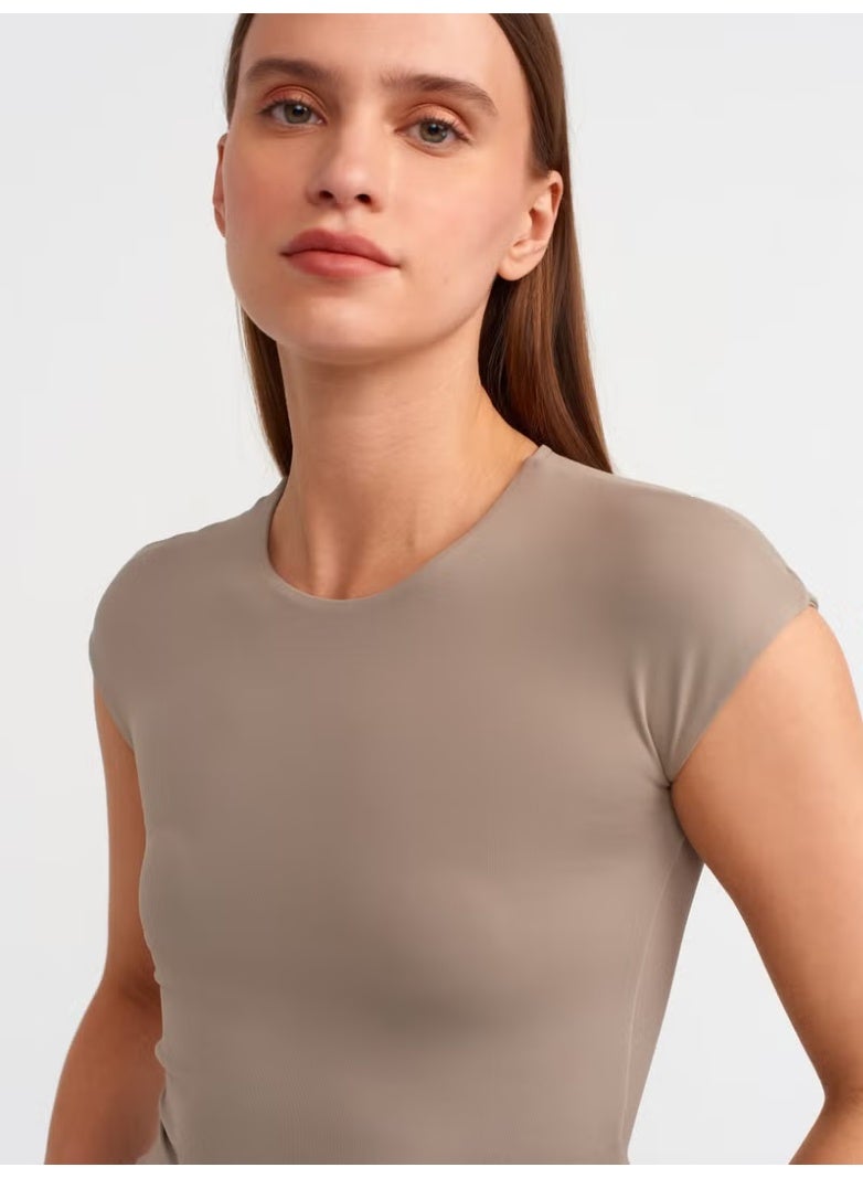 Dilvin 30856 Polyamide T-Shirt-Mink - Image 4